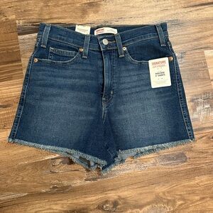 NEW Signature by Levi Strauss Women's Denim Shorts - Dark Blue